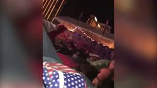 Las Vegas concert goers hit the ground for cover as sounds of gunfire erupt raw video [upl. by Kery824]