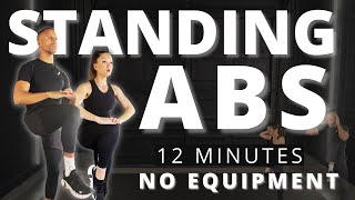 STANDING ABS  STRONG CORE  NO EQUIPMENT  12 MINUTES [upl. by Johnny944]