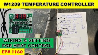 1160 W1209 Digital temperature controller setting for Heat control [upl. by Sherman]