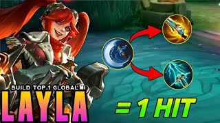 WTF DAMAGE LAYLA NEW BEST BUILD 1 HIT 2024😈 BUILD TOP GLOBAL LAYLA 2024 GAMEPLAY  Mlbb [upl. by Rhiana321]