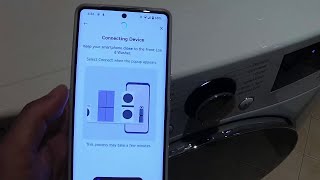 HOW TO CONNECT LG WASHING MACHINE TO WIRELESS NETWORK USING LG THINQ MOBILE APP [upl. by Inesita]