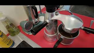 Vintage Vesuviana Electric Esspresso Machine From The 1950s [upl. by Nylirak]