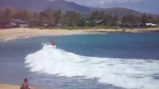 Surfing at Makaha Beach Oahu Hawaii [upl. by Ecydnarb676]