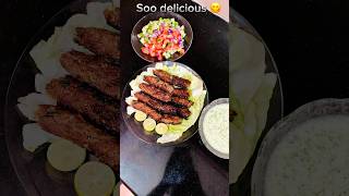 Beef seekh kabab recipe 😋food asmr recipe reels [upl. by Nallac]