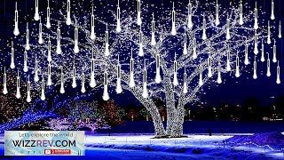 Kwaiffeo Christmas Lights Outdoor 8 Tubes Meteor Shower Lights LED Snow Falling Review [upl. by Altman]