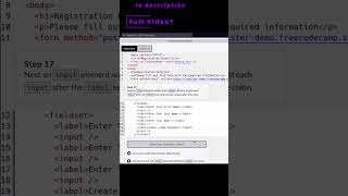 🌐 Responsive Web Design Preview 🌐 Registration Form 🌐 161718 🌐 freecodecamp html css form [upl. by Bauske]