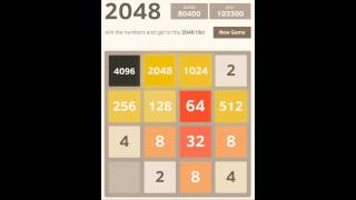 2048 game  8192 tile  score 132688  full game [upl. by Ecnerwaled]