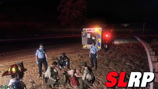 GTA 5 FiveM Multiplayer  Panic Button Press  Stabbed deputy transported to ER [upl. by Anahsek]