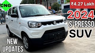 New 2024 Maruti SPresso CNG  ₹427 Lakh  35 kmpkg Mileage  New Features Price Full Detail Review [upl. by Tyre]