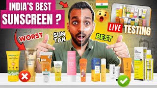 Dont Buy SUNSCREEN Before Watching This  Best SUNSCREEN for Oily Skin  LIVE Testing 🔥 [upl. by Grimaud]