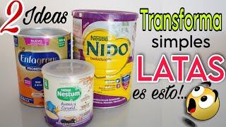 12 Manualidades FÁCILES con LATAS DE ALUMINIO 😊♻ Ideas con tarros de leche [upl. by Trudie]