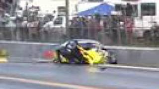 Brian Prins Outlaw Automatic Crash  2007 US Street Nats [upl. by Bartholomeo]