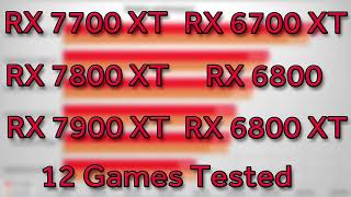 AMD Radeons Compared RX 6800 vs RX 7700 XT vs RX 6800 XT vs RX 7800 XT vs RX 7900 XT vs RX 6700 XT [upl. by Suoicserp]