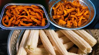 baby corn crispy fry 😋🤤baby corncooking Varshennekitchen [upl. by Wolcott429]