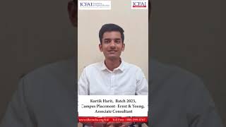 IFHE Hyderabad  ICFAI Law School  Kartik Harit 2023 Placed Ernst amp Young Associate Consultant [upl. by Hamburger]