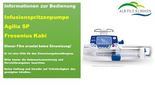 Informationen zur Bedienung der Infusionsspritzenpumpe Agilia SP von Fresenius [upl. by Esorbma254]