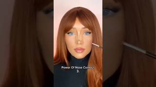 power of nose contour hackbeutyhackcontourhackhackmakeup [upl. by Ohl]