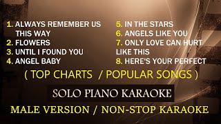 TOP CHARTS  POPULAR SONGS  NONSTOP KARAOKE  MALE VERSION COVERCY [upl. by Noimad876]