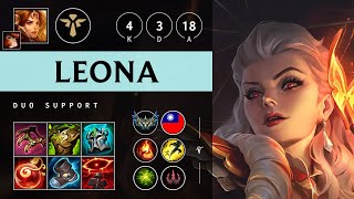 Leona Support vs Rell Killing spree  TW Challenger Patch 1417 [upl. by Puto]