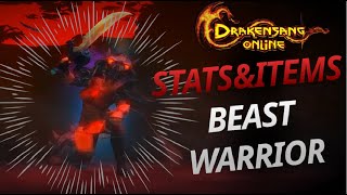 Drakensang Online Beast Warrior StatsampItems  Werian Server [upl. by Ymeraj]