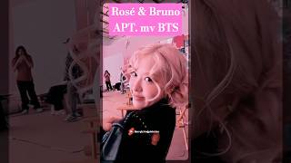 APT mv behind the scene with Rosé ⚡️💗 Shes singing apt in a cute way😆 rosébrunoapt shortsedit [upl. by Aynosal]