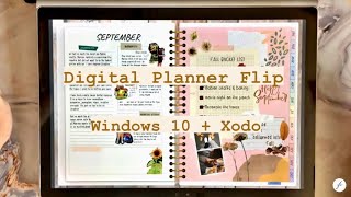 September 2021 Digital Planner Flip Through  Xodo  Windows 10 Digital Planner [upl. by Peirce20]