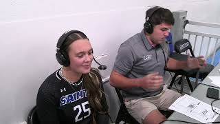 Marymount Womens Volleyball Postgame vs Gwynedd Mercy  Eliza Freeman [upl. by Ahsino]