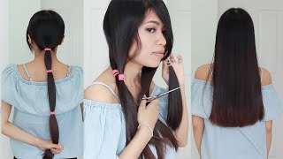 The Best Hair Hack ♥ How to Cut Your Hair Straight at Home [upl. by Caresa]