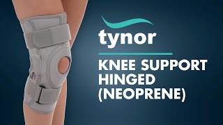 Tynor KNEE SUPPORT HINGED NEOPRENE J01 for controlled compression around the knee [upl. by Lucier]