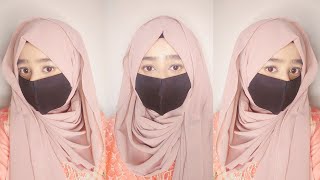 New 2024 Cute Hijab Style  Arabic Hijab Tutorial By Wajeeha Fatima [upl. by Yoccm]