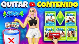 Como Quitar Contenido En Los Sims 4 Eliminar Expansiones Packs de Contenidos Accesorios Kits ☑️ [upl. by Attena63]