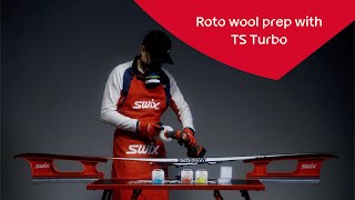 Apply glide wax on skis using roto wool [upl. by Lienad637]