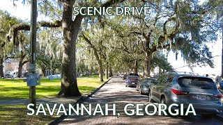 4K Drive Through Savannah Georgia  Historic Charm and Southern Elegance [upl. by Constanta]