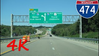 ⁴ᴷ Peoria Bypass Interstate 474 westbound 4K VIDEO [upl. by Yensehc283]