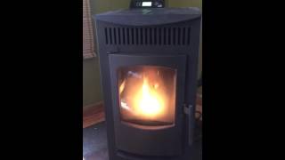 Castle Pellet Stove  Running Quietly [upl. by Gnilrac]