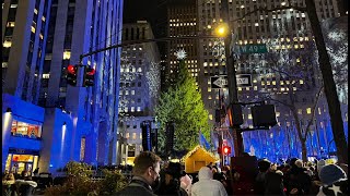 NYC LIVE Rockefeller Center Christmas Tree Lighting December 1 2021 [upl. by Nylatsirk708]