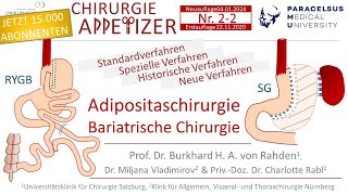 Adipositaschirurgie Bariatrische Chirurgie CHIRURGIE APPetizer Nr 22 NEUAUFLAGE [upl. by Beattie28]