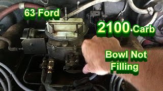 Ford 2100 Carburetor Float FIX amp 1963 390 FE Mercurys First Idle [upl. by Ysdnyl788]