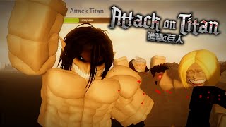 Attack Titan Gameplay  Attack On Titan Freedom War Roblox [upl. by Adnamaa]