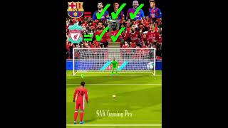 Liverpool vs Barcelona penalty shoot out match dls24 barcelona liverpool messi football shorts [upl. by Pardoes245]