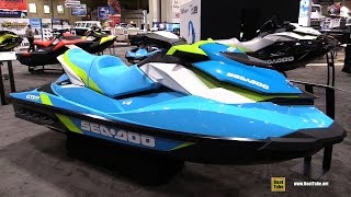 2016 Sea Doo GTI 130 Jet Ski  Walkaround  2016 Toronto Boat Show [upl. by Grekin]