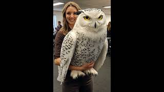 Giant Snowy Owl Giga Owls and Pink Snowy Owl Are Really Way Too Big Like In Viral TikTok Videos [upl. by Darin]