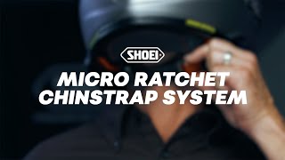 SHOEI Tech Tip  Micro Ratchet Chinstrap System [upl. by Tsirc]