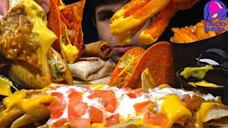 ASMR MUKBANG EXTRA CHEESE TACO BELL  DORITOS  Magic Mikey [upl. by Sapphire]