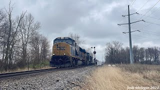 CSX M56109 w CSX SD70MACe 4537 and CSX ES44AH 3177  Putnam County Road 7 in Leipsic OH 41124 [upl. by Noiek]