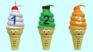 Ice Cream Cones Teach Numbers 1 to 10  Counting for Children [upl. by Yelyah]