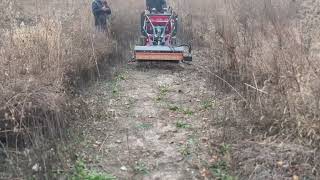 Skid steer loader rotary plowing working details [upl. by Nyrb1]