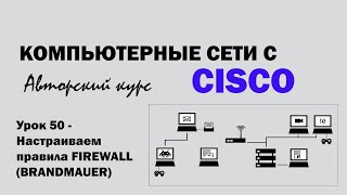 Компьютерные сети с CISCO  УРОК 50 из 250  Настраиваем правила firewall brandmauer [upl. by Dorrej]