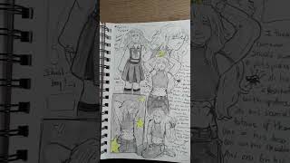 sketchbook check ft my oc Donavon animeart anime drawing [upl. by Nnylsia]