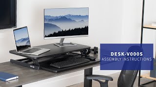 DESKV000S 32quot Desk Converter Assembly by VIVO [upl. by Joete]